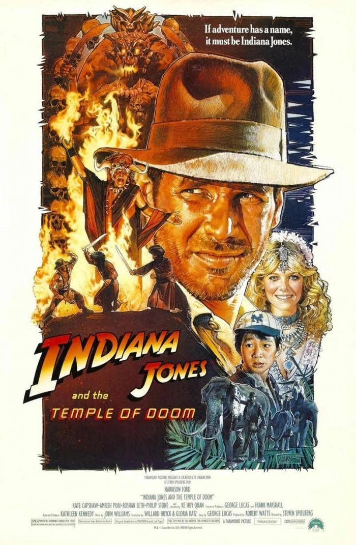 INDIANA JONES and the TEMPLE OF DOOM チラシ Amazon.com: Indiana Jones and the Temple of Doom POSTER