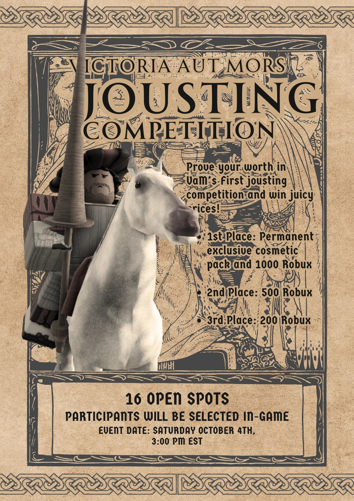 First Official Jousting Tournament | Victoria aut Mors Wiki | Fandom