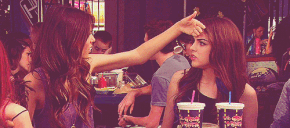 Tori feeling Jade's non-sweating skin.