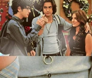 Beck wearing a 'J' necklace