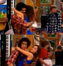 Beck e Tori se abraçam no final do episódio.