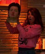 Trina with Gibby's ceramic head