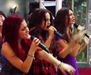 Cat, Jade, and Tori singing in iParty with Victorious