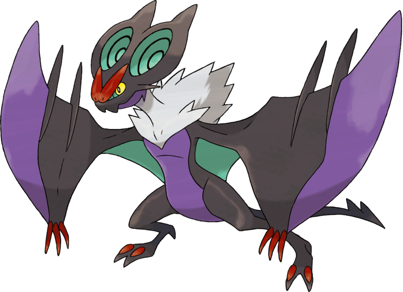 Mundo Pokémon - 714- Noibat. Tipo: voador/dragão. Evolução: Noivern (nível  48). Histórico: Mesmo um forte lutador ficaria tonto e indefeso quando  exposto a suas ondas ultrassônicas de 200 mil hertz. Costumam viver