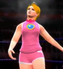 Princess Peach depicted using WWE 2K14