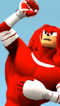 Knuckles the Echidna depicted using WWE 2K14