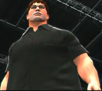 Gabe Newell depicted using WWE 2K14