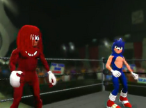 Sonic & Knuckles depicted using WWE 2K14