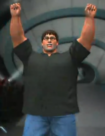 Gabe Newell depicted using WWE '13