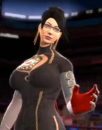 Bayonetta depicted using WWE 2K14