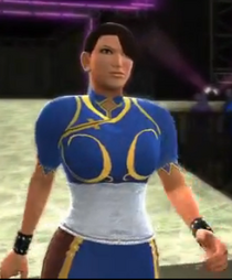 Chun-Li depicted using WWE 2K14