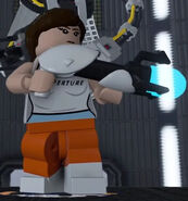 Chell as she appears in Lego Dimensions