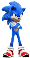 Sonic as he appears in the 2020 film