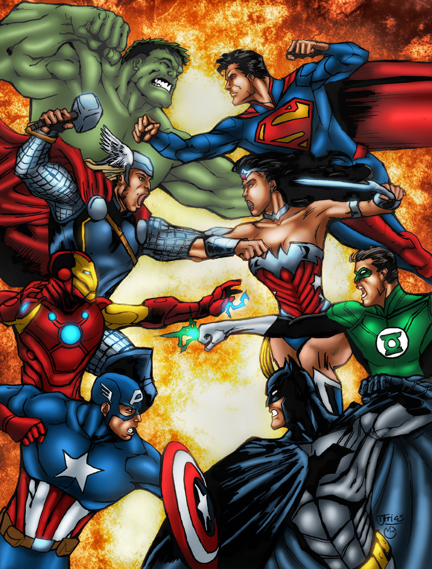 avengers vs justice league wallpaper