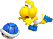 Blue Koopa Troopa Artwork - Super Mario 3D World