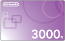 Current design of Nintendo Points (3000) in Japan.