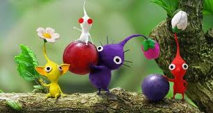 Pikmin on a tree branch with fruit.