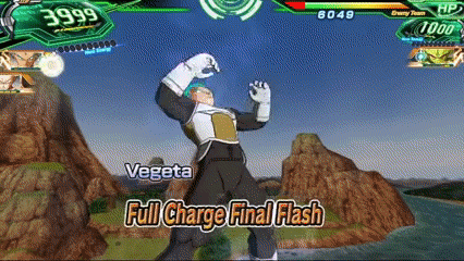 Vegeta's final flash animated gif