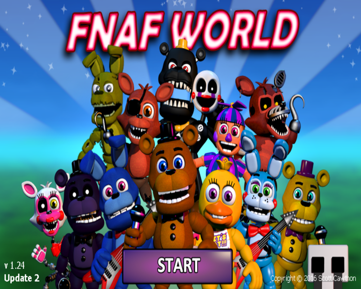 FNAF World FULL GAME FNaF World v.0.124 (Five Nights at Freddy's spin-off)  - download