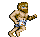 Ejemplo de sprite, Arthur del videojuego Ghosts 'n Goblins.
