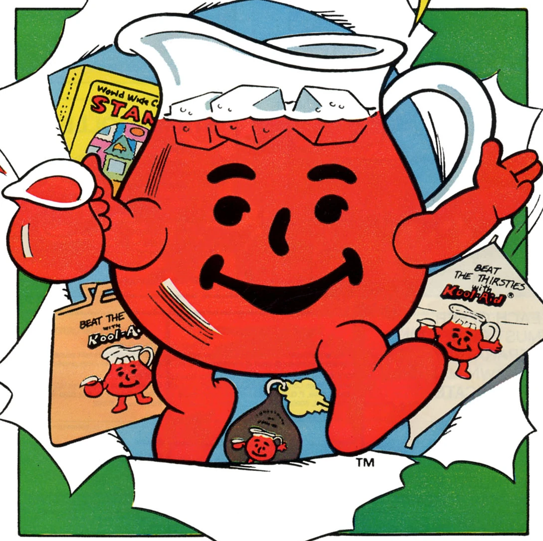 Mãe deu o nome de Kool-Aid (suco em pó dos EUA) para o filho por parecer o  mascote da marca! 🤣 NFL Show Podcast no Youtube Esportes RedeTV!🎙️ #NFL  #NFLnaRedeTV #NFLBrasil #NFLShow #FutebolAmericano ..., image size:1089x1086