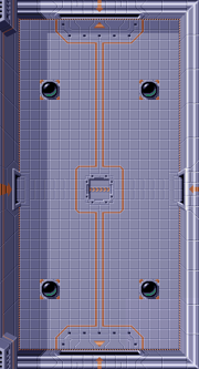 Vista aérea del campo de juego de Speedball.