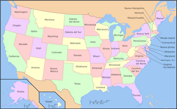 Organización territorial de EE. UU.