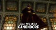 Ganondorf al enfrentarlo en The Legend Of Zelda: Ocarina of Time