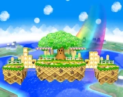 El escenario Green Greens en Super Smash Bros