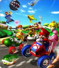 Mario Kart es un típico videojuego de carreras de Kart.