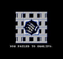 You failed to qualify.