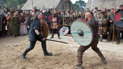 Earl Haraldson and Ragnar engaging in single combat.