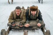 Ivar and Prince Oleg at the start of their balloon ride.