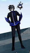 Front view of Cassian's second villain outfit[11]
