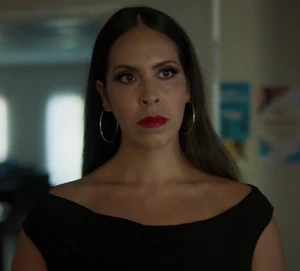 Evil henchwoman Melina Zuniga