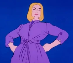 Zahn as an evil giantess