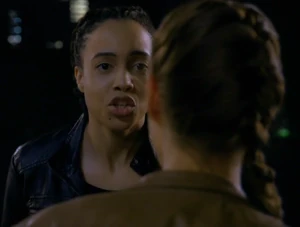 Lisa confronting Amelia before killing her