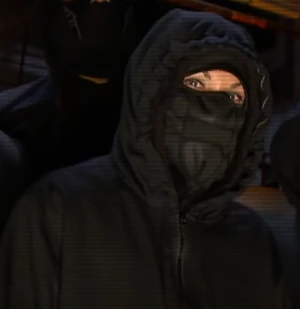 Mercedes Martinez as a masked villainess on Raw