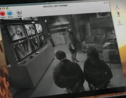 Erin holding the Mahers hostage