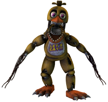Fixed withered chica  Stop motion, Character, Colored pencils
