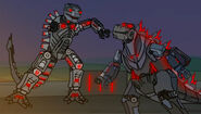 Mecha Triangle (Villainous Benchmark) vs. Mechagodzilla (2021) (Heroic Benchmark)