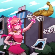 フォロワーの皆！　アトレノの街を何年も恐怖に陥れた恐ろしい悪党、ペナンブラは、私がこの街の守護者になった途端、逃げ出したわ。逃げれても隠れはできないわよ、悪党め。フォロワー達の力で必ず見つけてやるわ！