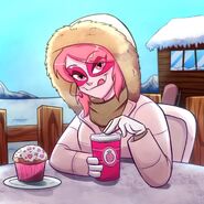 "Such a long day my followers!! Luckily I found some time to wind down and enjoy a delicious snack and a warm drink! Sometimes it's hard being a hero, but doing what's right is always worth it!"