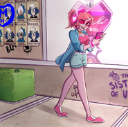 "Back to work, my followers!! I went for a walk to get some fresh air as we continue our plans to catch the terrible villains who refuse to be reformed!! And of course, we'll stick to the #SuivezMoi launch plan, which is getting closer and closer!!"