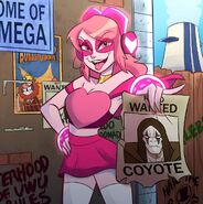 "Hello, my followers! Still patrolling around Rutherford Springs with Omega looking for this bad boy. If any of you sees or has heard from Coyote, please let me know or contact the Rutherford Springs Police Department! This is so much fun!"