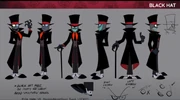 The model sheet of Black Hat used in  and onwards.