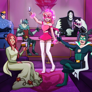 "Hello, my followers!! The creators of "The New Dawn" invited me to host a VIP meeting with the three finalists!! No one expected this villain to be such a vile enemy, but on behalf of the entire Miss Heed team, I wish Elflora, Incinemiau and Konan the best of luck!! These three heroes are very powerful close friends, my followers!! I know that whoever wins the final next week, the city of Atreno will be properly protected!! And remember that #SuivezMoi will be available soon!!"