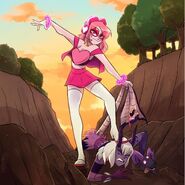 "This mean villain has had her claws on some very ugly stuff! Luckily I was able to take her down! Thank you for all your support, my followers!"