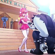 "This was such a delightful surprise, I might cry, my followers! After sorting out our differences, Coyote has willingly sworn loyalty to me and our cause! Just goes to show you that even the biggest and baddest villain can be reformed with the right amount of love!!"