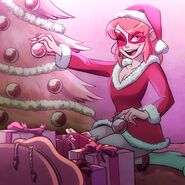 "What a lovely way to come back home! I'm putting the finishing touches to my little tree and I think it looks beautiful!! Don't you agree my followers? Maybe soon I'll be adding some #SuivezMoi to the gifts below the tree!"
